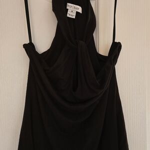White House Black Market Chic Black Drape Camisole